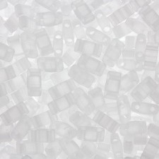 Miyuki half tila 5x2.4mm beads - Crystal matted HTL-131F